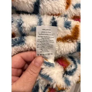 Eddie Bauer Womens Large Quarter Zip Sherpa Fleece Pullover Geometric Southwest‎ thumbnail 8