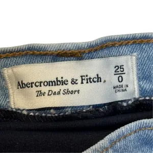 Abercrombie & Fitch Womens Short Jeans The Dad Maternity Denim Blue 25/0 NWT thumbnail 6