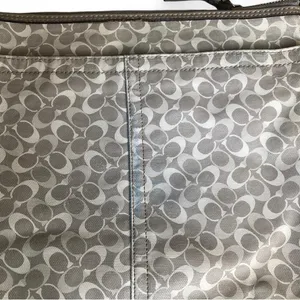 Coach Gray and White Crossbody Bag with Animal Print thumbnail 9