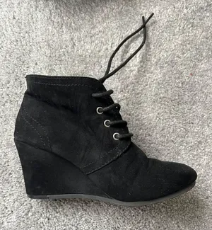 Black Wedge Heels Size 6 thumbnail 1