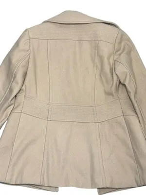 Kenneth Cole Double Breasted Peacoat Tan Excellent Size 4 thumbnail 4