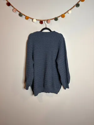 🔆 Amazon navy blue chunky sweater thumbnail 4