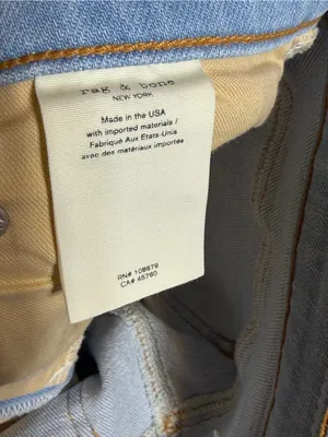 🆕 rag & bone High Rise Ankle Cigarette Jeans size 28, Nina thumbnail 7