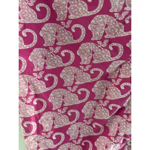 Print Fresh Pajama Top Womens Small Pink Cotton Leopard‎ Short Sleeve Preppy thumbnail 4