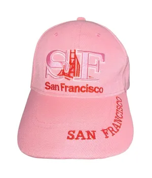 Lanza USA Pink San Francisco SF Embroidered Adjustable Baseball Cap Hat thumbnail 1
