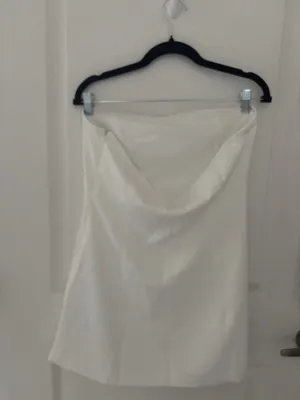 Peppermayo Della Strapless Mini Dress White thumbnail 3