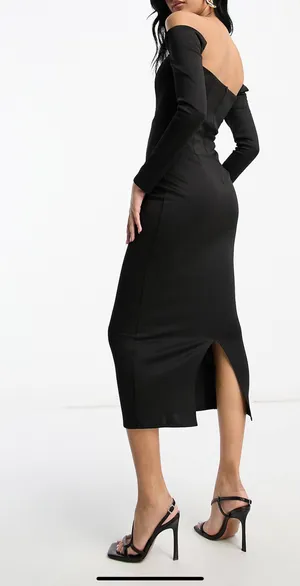 Design Off Shoulder Midi Dress thumbnail 5
