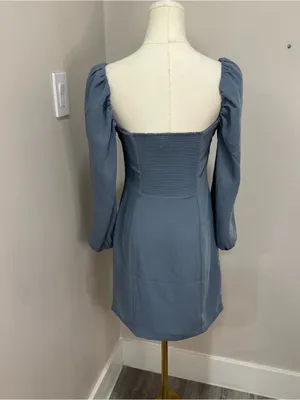 Aritzia Wilfred Novella Dress in Granite Blue Sz 6‎ thumbnail 4