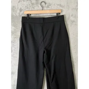 J.Crew Ponte Wide Leg Pants Black Patch‎ Pocket Minimalist Quiet Office MD New thumbnail 4