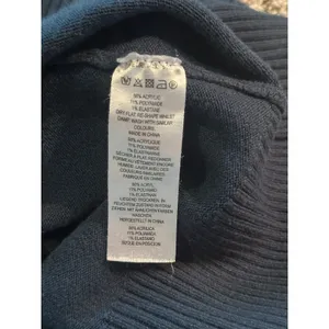 French Connection Size‎ XL Navy Blue Turtleneck Long Sleeve Knit Sweater Classic thumbnail 3