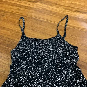 Gap Black White Polka Dot Smocked Bodice Spaghetti Strap Mini Dress Size Small‎ thumbnail 2
