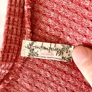 Free People Intimately Waffle Knit Henley Bodysuit Womens‎ Size M Pink Thermal thumbnail 7