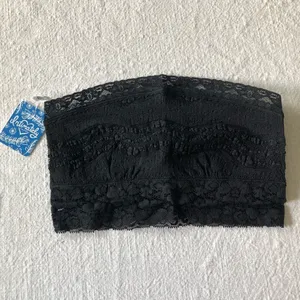 Free People Scallop Lace Bandeau Black New Small thumbnail 1