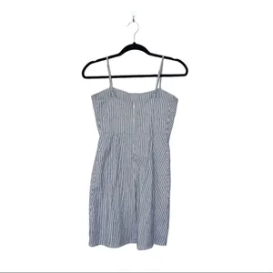 Karla Blue & White Seersucker Striped Mini Dress thumbnail 6