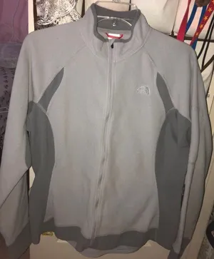 The North Face Grey Fleece Zip Up Jacket thumbnail 4