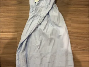 Doen look-alike Sebastian skirt Light Blue Eyelet Hem Women's Midi Skirt thumbnail 2