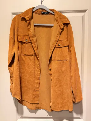 SheIn Orange corduroy jacket thumbnail 1