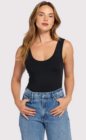 NWOT Nuuds Seamless Scoop Tank Bodysuit Small thumbnail 1