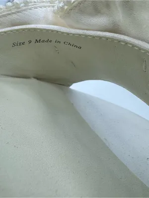 Dolce Vita‎ white Vanilla Faux Pearls Satin Lunete Heeled Sandals size 9 bridal thumbnail 6