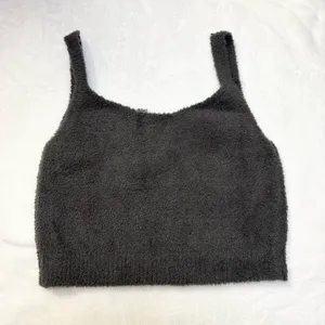 Barefoot Dreams CozyChic Luxe Crop Camisole - Carbon - Small - NWT thumbnail 3