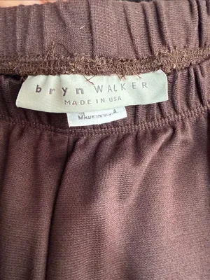 bryn walker Oliver Chocolate Brown Lantern Barrel Pull On Modal Pants Medium thumbnail 3