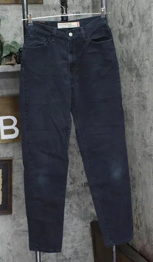 Levi's Womens Y2K Vintage 512 Classic Slim Taper Jeans Black Multi 8 Long thumbnail 1