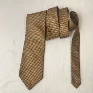 Ashton Rhodes Vintage Silk Tie Mens Gold Multicolor Geometric Necktie Office thumbnail 2