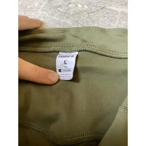 Halara NWOT Women Olive Green High Waisted 7/8 Active Leggings Pockets Size L thumbnail 7
