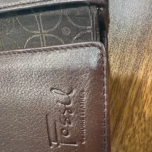 VTG Fossil Brown Buckle Leather Wallet with Stitching thumbnail 5