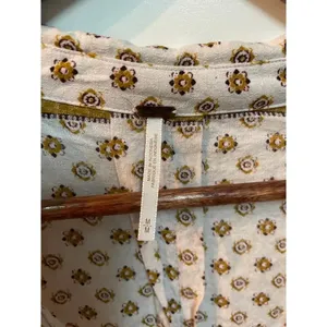 ***Free People Bohemian Changing Times Printed Blouse Tea, sz M thumbnail 6