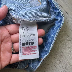Topshop moto mom cutoff high waisted denim jean‎ hot shorts size 6 cutoff frayed thumbnail 7