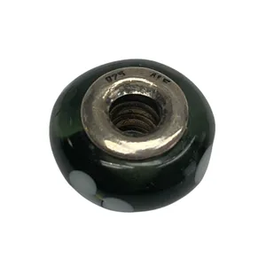 Pandora Sterling Silver 925 ALE Green Murano Glass Flower Bead Charm thumbnail 3
