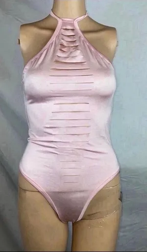 NEW Lingerie Bodysuit Pink thumbnail 1