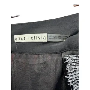 Alice + Olivia Copen Wide Leg Pleated Pants 8 Paisley Baroque Palazzo Culottes thumbnail 7