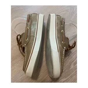 Sperry Top Sider Gold Glitter Suede Leather Boat Shoes Loafers 6.5 thumbnail 3