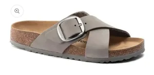 Birkenstock Siena Oiled Leather Sandals Tobacco Brown Cross Strap Slide 39 L8 M6 thumbnail 1