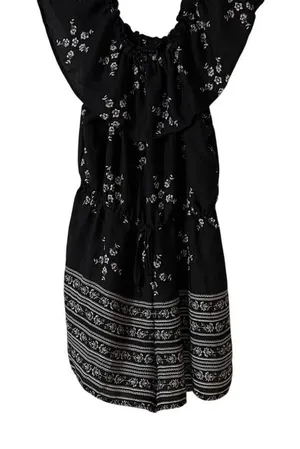 Bebop Be You Be Free Black and white floral‎ print romper Women's Size Large thumbnail 1