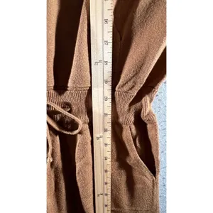 1281 | Tahari Knit Loungewear Half Zip‎ Drawstring Jumpsuit Brown Women S thumbnail 4