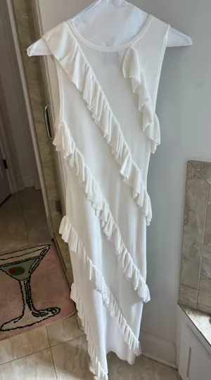 Boutique Landry Asymmetric Ruffle Knit Midi Dress thumbnail 1