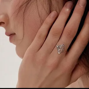 14k White Gold Plated 316L Cut Out‎ Filigree Ring, Size 6 thumbnail 3