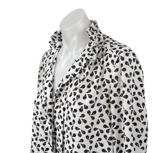Ann Taylor Women's Floral Collared Long Sleeve Button Down Shirt Blouse Top Sz S thumbnail 2