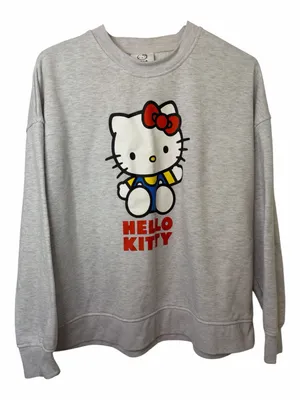 Sanrio Hello Kitty Gray Graphic Crewneck Sweatshirt NWOT thumbnail 1