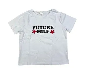Future Milf Graphic T-shirt in White Black and Red thumbnail 1