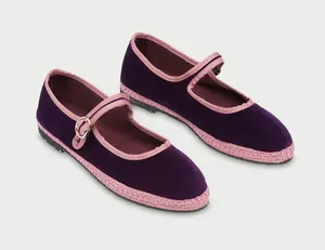 NIB Flabelus Randle Mary-Jane Velour Ballet Flats US 6.5 thumbnail 1