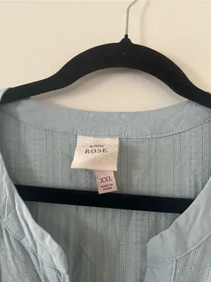 Knox Rose Light Blue 100% Cotton Eyelet Short Sleeve Mini Dress XXL Cottagecore thumbnail 2