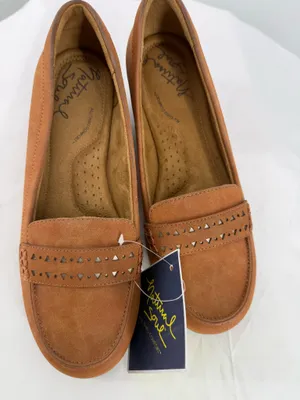 Natural Soul by Naturalizer Women Loafers Tan Suede Comfort Slip On Shoes 7.5W thumbnail 5