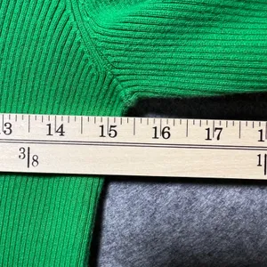 Vintage Lauren Ralph Lauren Green Ribbed Cotton Turtleneck Sweater‎ LRL Logo M thumbnail 5