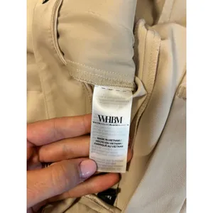 White House Black Market WHBM Luna Wide Leg Pants Ecru Beige Size 18L Long Tall‎ thumbnail 6