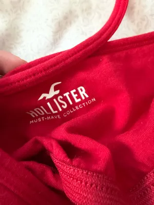 Hollister must have collection red halter tank top thumbnail 4