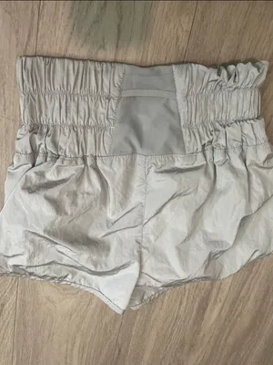 Free People Light Gray Elastic Waist Athletic Shorts thumbnail 3